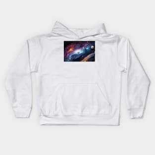 Galactic Nomad Sticker: Ethereal Oil Painting  (336) Kids Hoodie